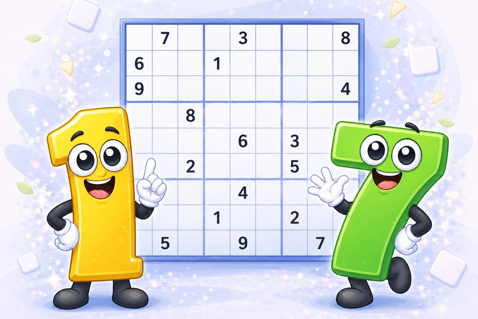 17 clue sudoku grid with a sparse minimum-clue puzzle